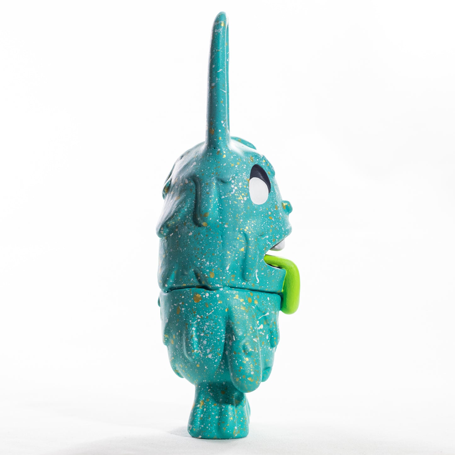Blue and Gold Splatter Zombie Bunny