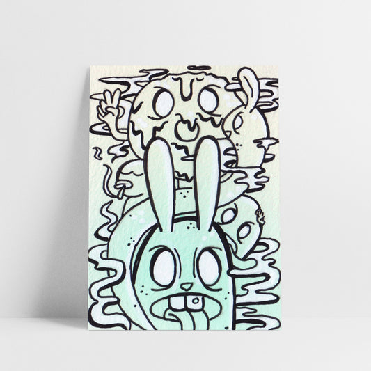 Hand Painted Card - FFD Crew Green
