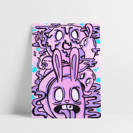 Hand Painted Card - FFD Crew Pink